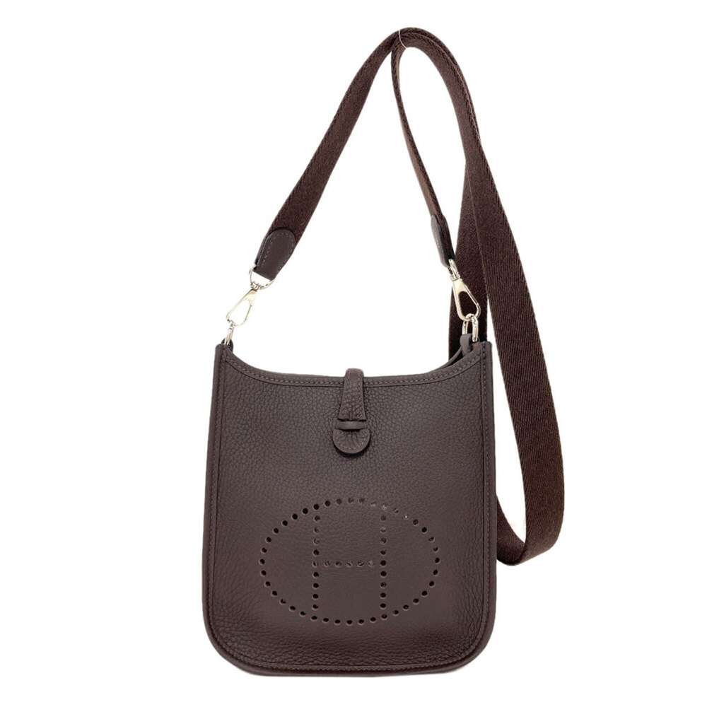 Hermes Evelyne TPM Shoulder Bag with Silver Hardware, Taurillon Leather, Women's
